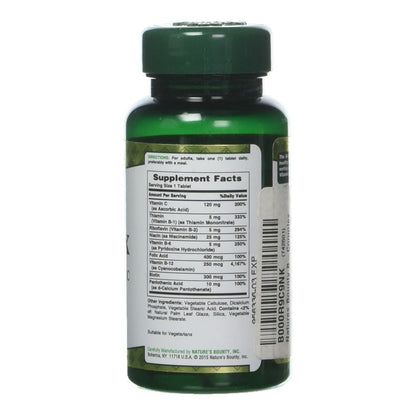 Natures Bounty B-Complex With Vitamin C Time Released Coated Tablets - 125 Count