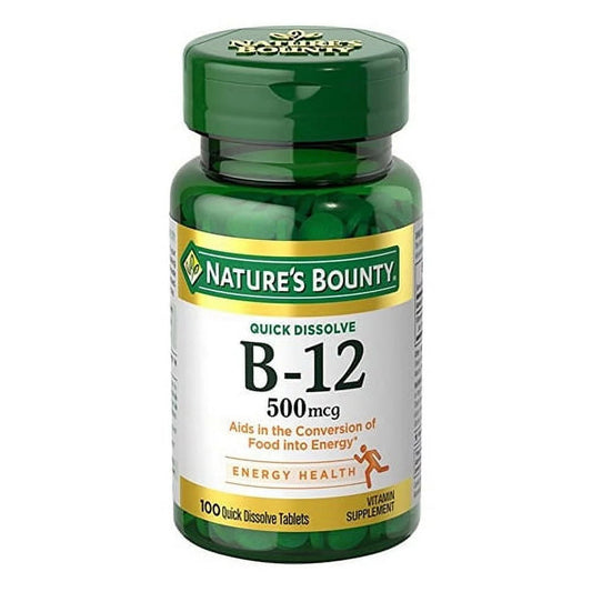 Nature'S Bounty Vitamin B-12 500 Mcg, 100 Ea
