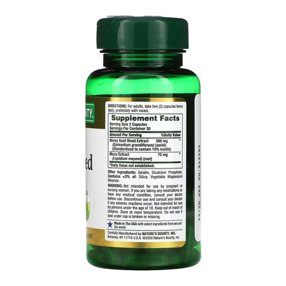 Nature'S Bounty Horny Goat Weed With Maca, Exortic Herbal Formula - 60 Ea