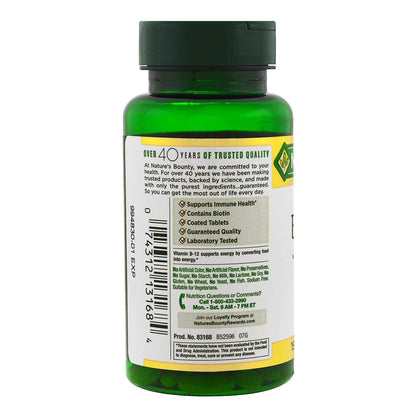 Natures Bounty Super B Complex + Folic Acid + Vitamin C Tablets, 150 Count