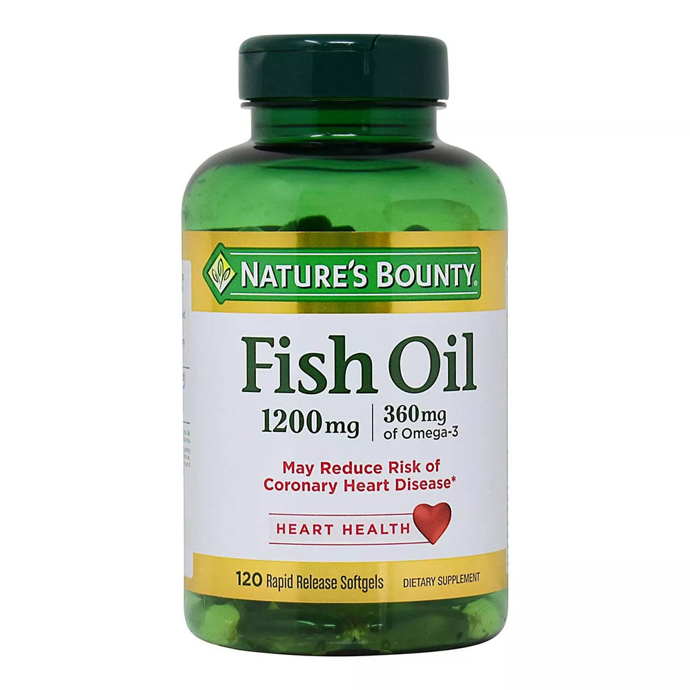 Natures Bounty Heart Health CareFish Oil Rapid Release Softgels 1200 Mg - 120 Count