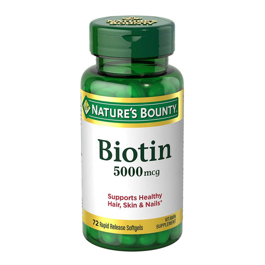 Natures Bounty Super Potency Biotin, 5000Mcg - 72 Count