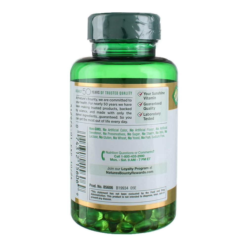 Nature'S Bounty Vitamin D-1000 Iu, Rapid Release Softgels 250 Ea