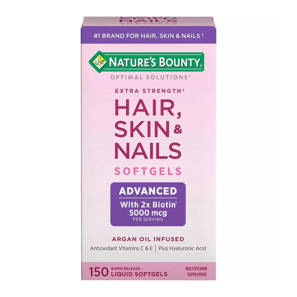Natures Bounty 5000 Mcg Of Biotin Hair Skin And Nails Caplets - 150 Ea