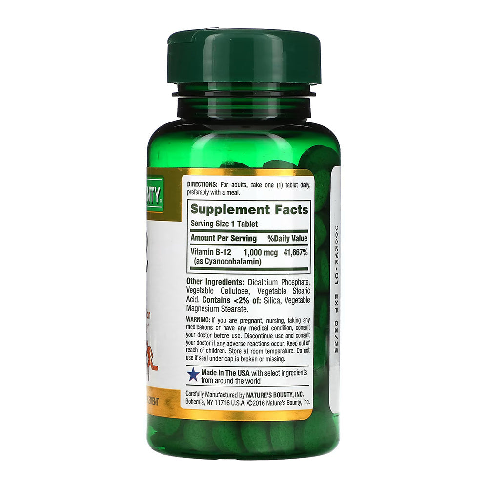 Nature'S Bounty Vitamin B-12 1000 Mcg Coated Tablets 200 Ea