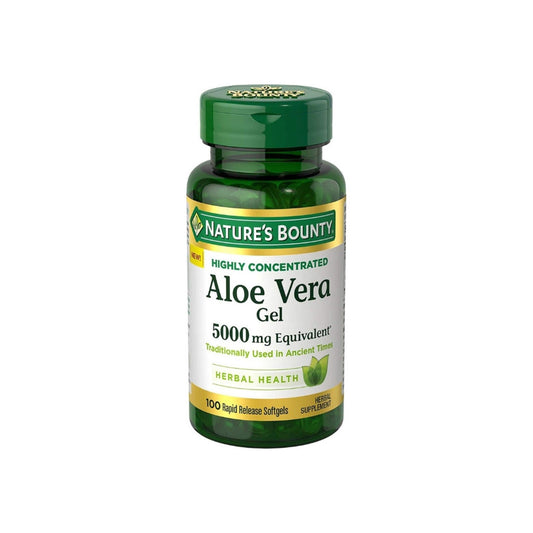 Nature'S Bounty Aloe Vera Gel Herbal Health CareSupplement 5000Mg, 100 Ea