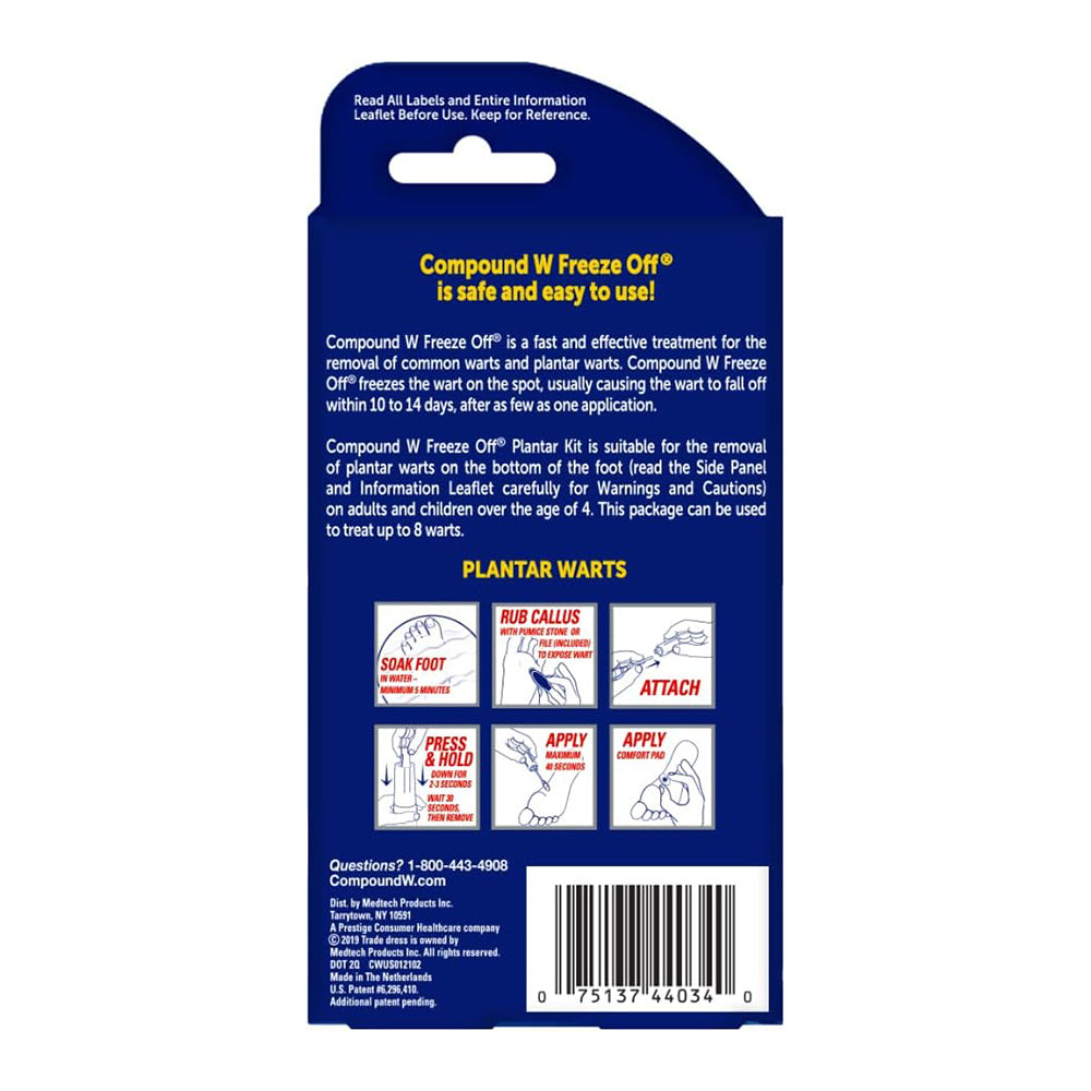 Compound W Freeze Off Plantar Wart Remover Kit, 8 Applications