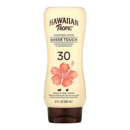 Hawaiian Tropic Sheer Touch, Lotion Sunscreen Ultra Radiance Spf 30, 8 Oz