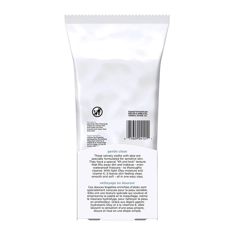 Olay Wet Cleansing Cloths, Sensitive Skin - 30 Ea