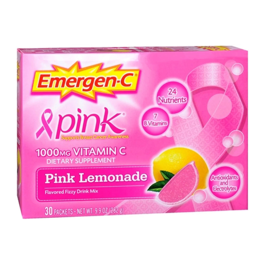 Emergen-C Pink 1000 Mg Vitamin C Packets, Pink Lemonade - 30 Ea