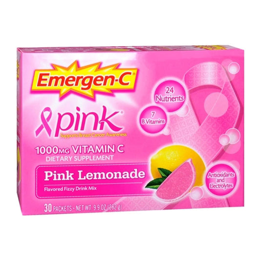 Emergen-C Pink 1000 Mg Vitamin C Packets, Pink Lemonade - 30 Ea