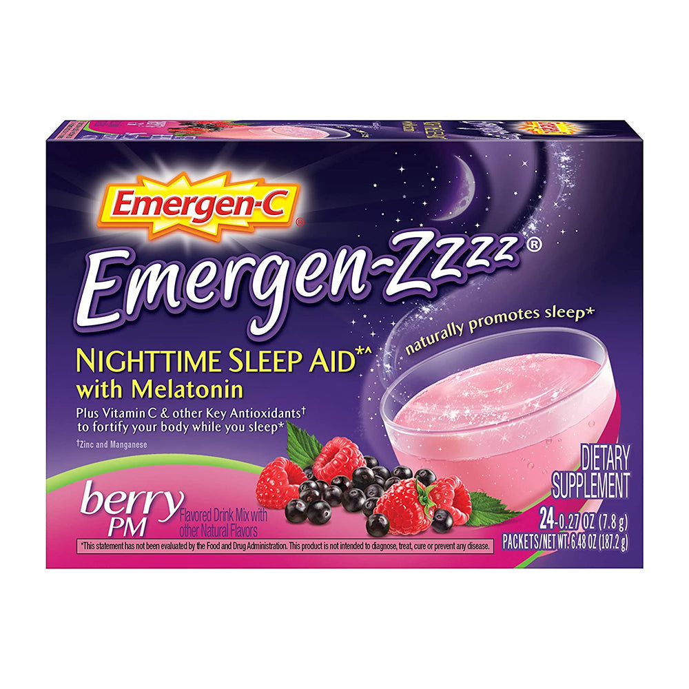 Emergen-C Emergen-Zzzz Nighttime Sleep Aid Berry Flavor Drink Mix Powder - 24 Oz