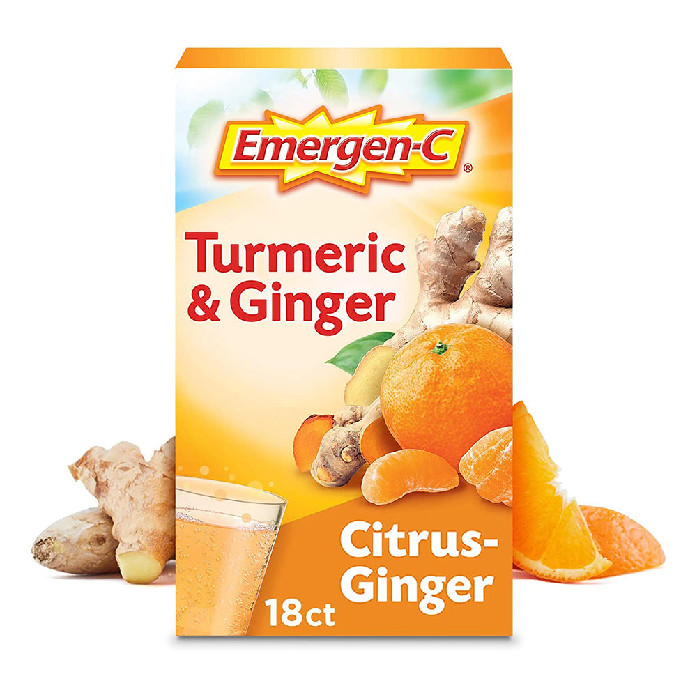 Emergen-C Turmeric & Ginger Powder - Citrus-Ginger - 18 Ct