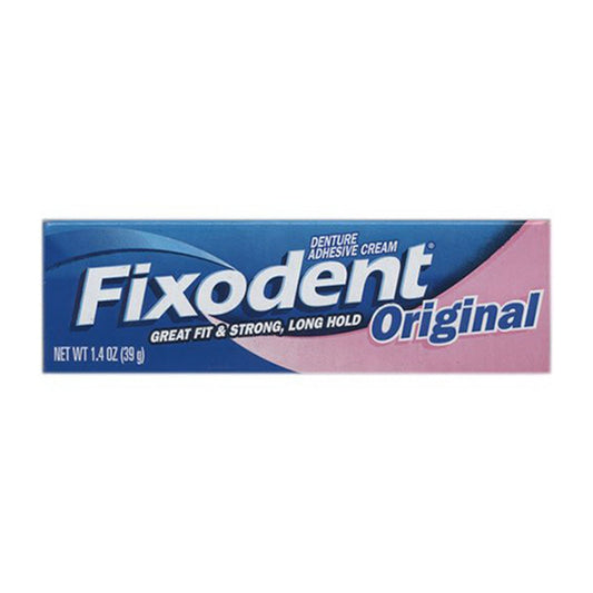 Fixodent Strong Hold Denture Adhesive Cream, Original - 1.4 Oz