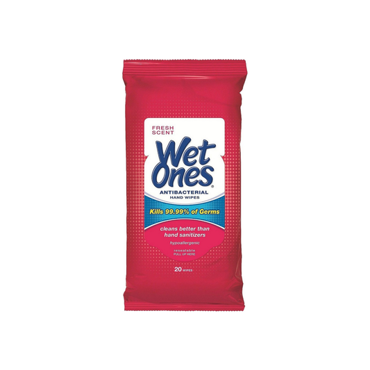 Wet Ones Antibacterial Hand Wipes, Fresh Scent 20 Ea