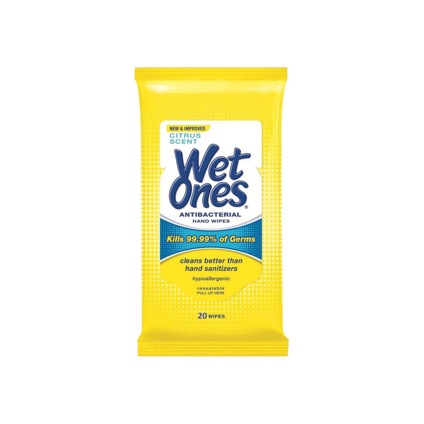 Wet Ones Antibacterial Hand Wipes, Citrus Scent 20 Ea