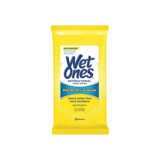 Wet Ones Antibacterial Hand Wipes, Citrus Scent 20 Ea
