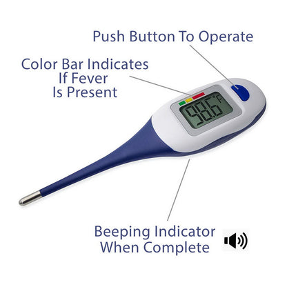 Apex Large Face Lcd Fast Read Digital Thermometer For Adults And Children