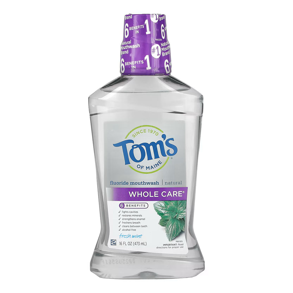 Tom'S Of Maine Whole Care Mouthwash, Fresh Mint, 16 Oz