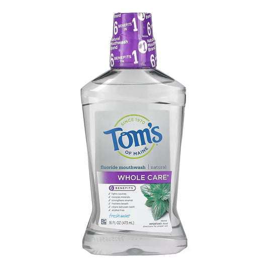 Tom'S Of Maine Whole Care Mouthwash, Fresh Mint, 16 Oz