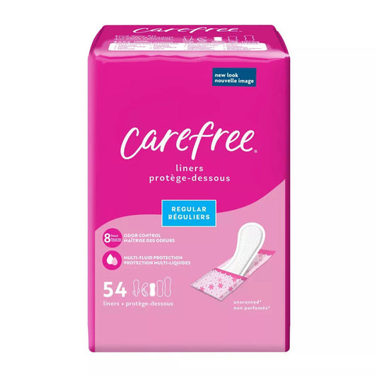 Carefree Acti-Fresh Daily Liners, Regular, Unscented, 54 Ct
