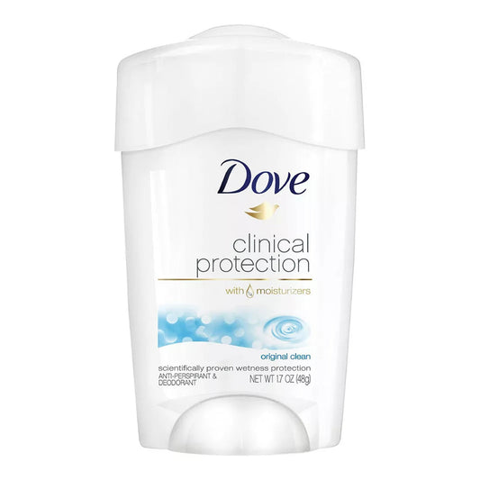 Dove Clinical Protection Anti Perspirant And Deodorant Solid, Original Clean - 1.7 Oz
