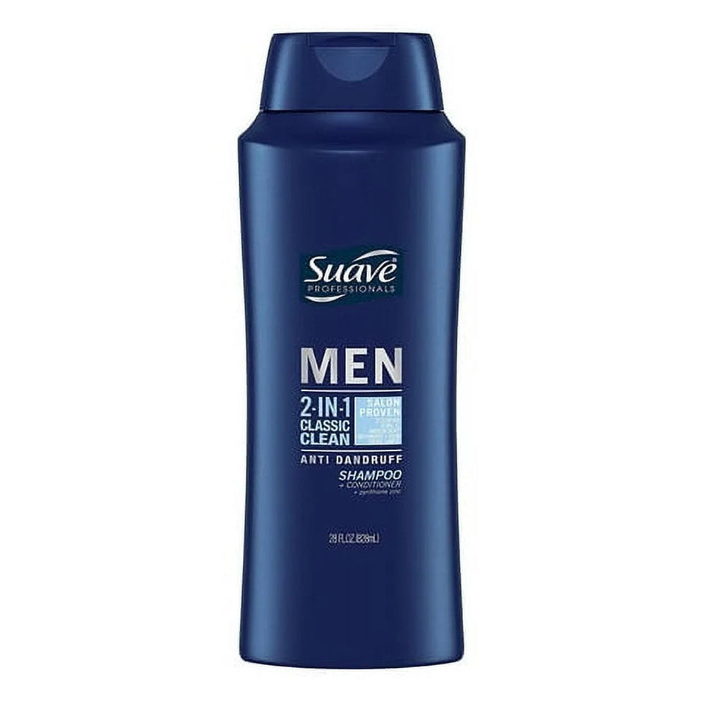 Suave Men 2 In 1 Antidandruff Shampoo And Conditioner Classic Clean 28 Oz