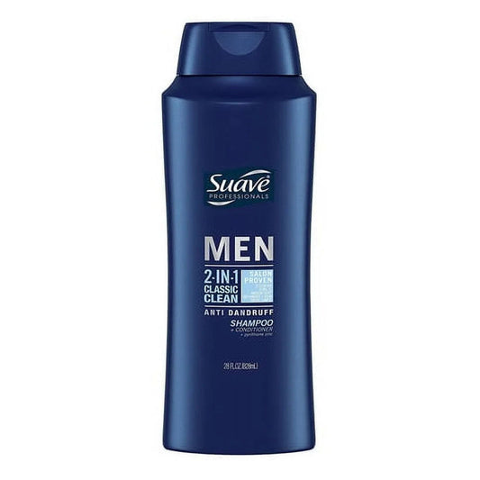 Suave Men 2 In 1 Antidandruff Shampoo And Conditioner Classic Clean 28 Oz
