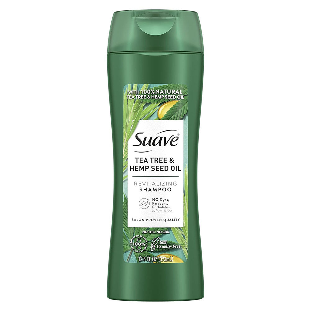 Suave Clarifying Shampoo For Oily Hair Tea Tree Hemp Seed Oil Paraben Free 12.6 Oz