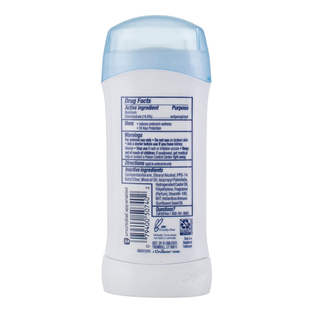 Dove Invisible Solid Antiperspirant Deodorant Stick Sensitive, 2.6 Oz