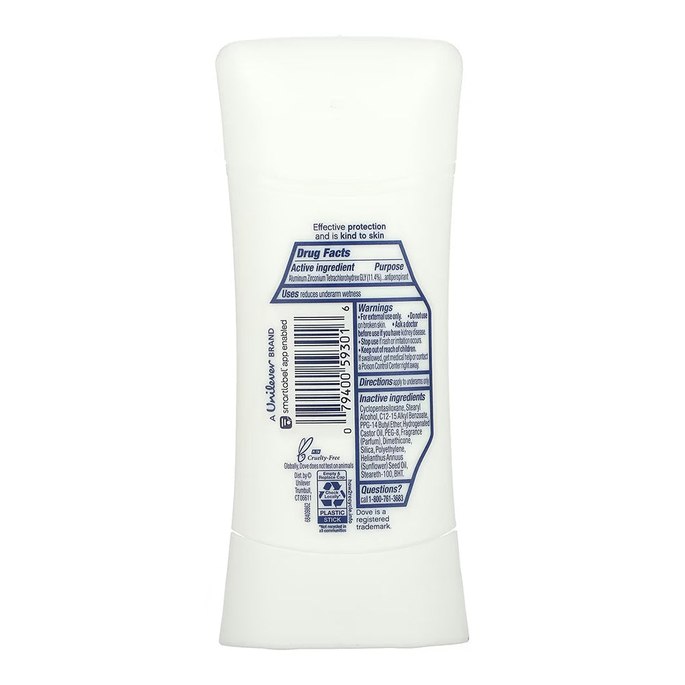 Dove Invisible Advanced Care Antiperspirant Deodorant, Clear Finish, 2.6 Ounce