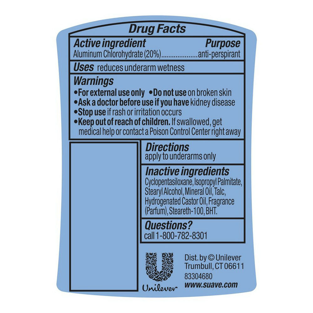 Suave Invisible Solid Baby Powder For Women, 2.6 Oz