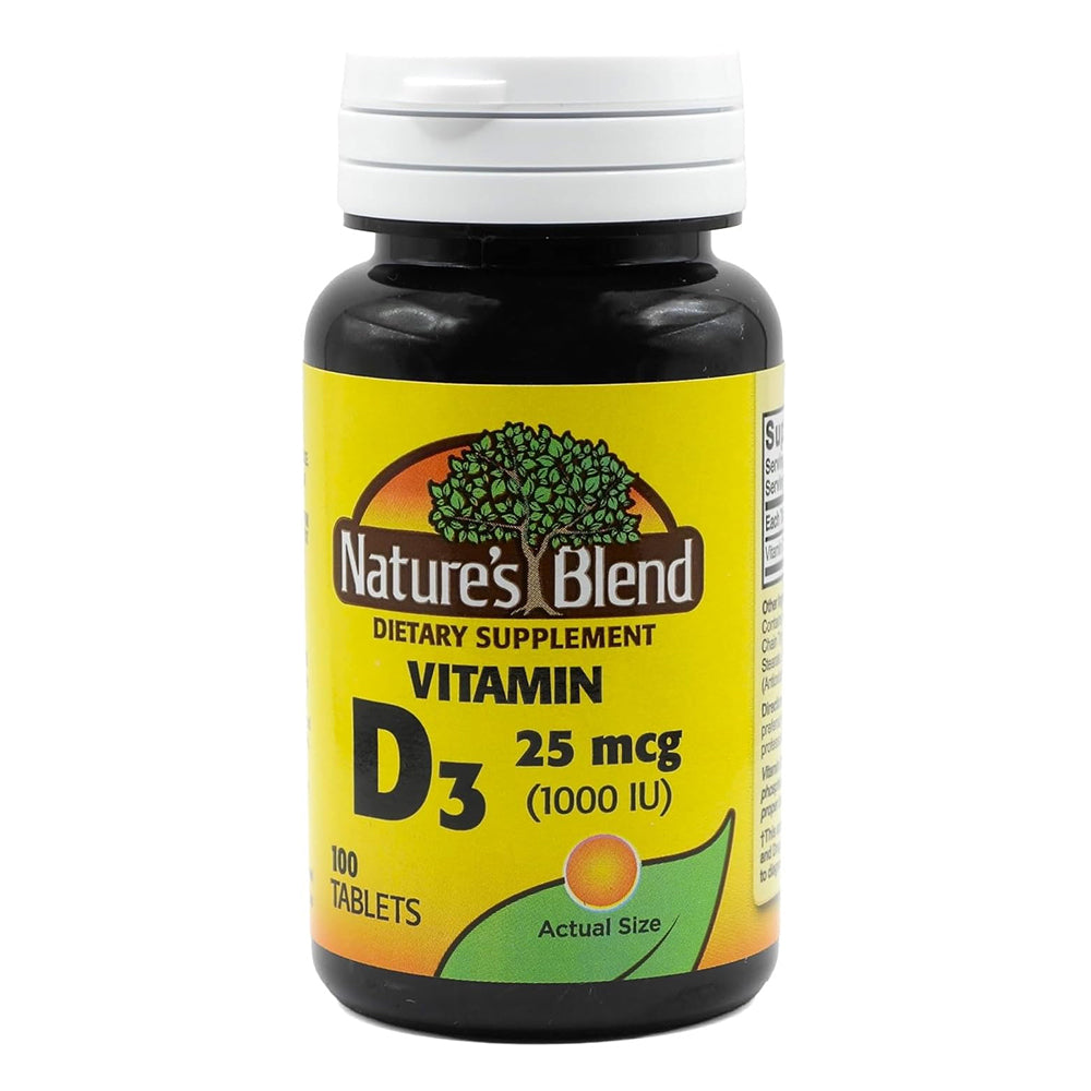 Natures Blend Vitamin D3 1000 Iu Tablets - 100 Count
