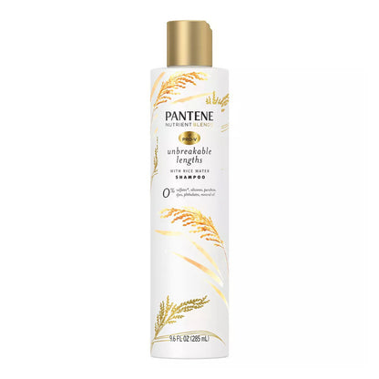 Pantene Pro V Nutrient Blends Unbreakable Lengths Shampoo, Rice Water, 9.6 Oz