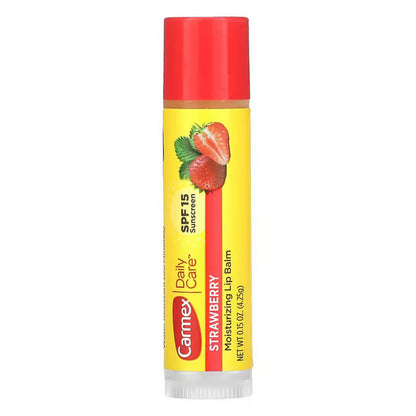 Carmex Daily Care Moisturizing Lip Balms With Octinoxate, Oxybenzone, Spf 15, Strawberry