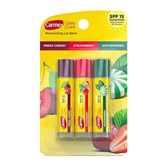 Carmex Daily Care Moisturizing Lip Balm Stick, 0.15 Oz/3 Ea