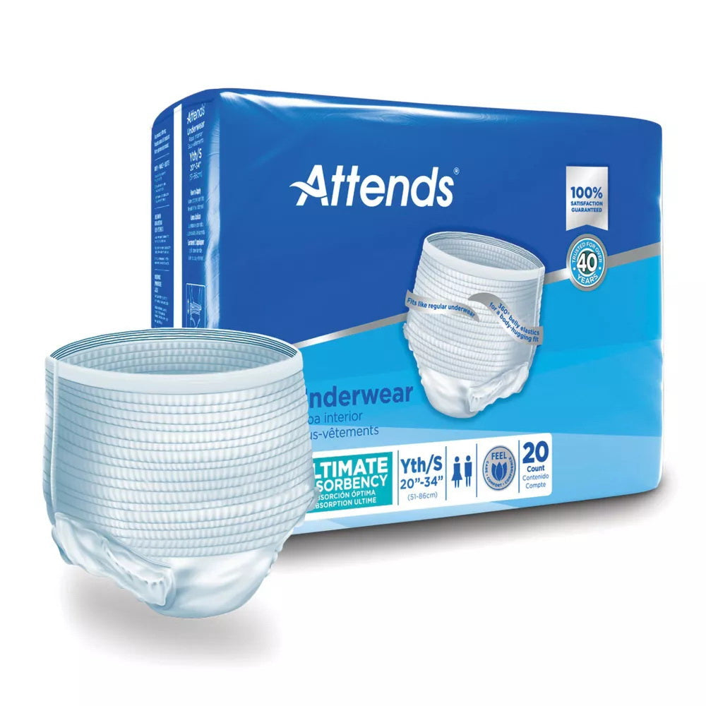 Attends Pull-On Underwear Super Plus Absorbency With Leakage Barriers - 20 Ea