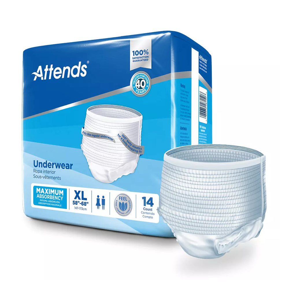 Attends Healthcare Products 25433101 White Extra Large Adult Moderate Absorbent Underwear