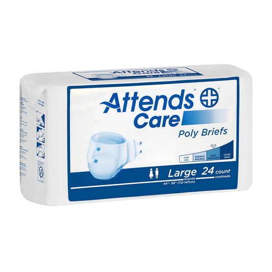 Attends Adult Briefs Br30 8 Large Retail Fits 45 - 58 Inches - 24 Ea