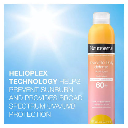 Neutrogena Invisible Daily Defense Sunscreen Spray - Spf 60 - 5Oz