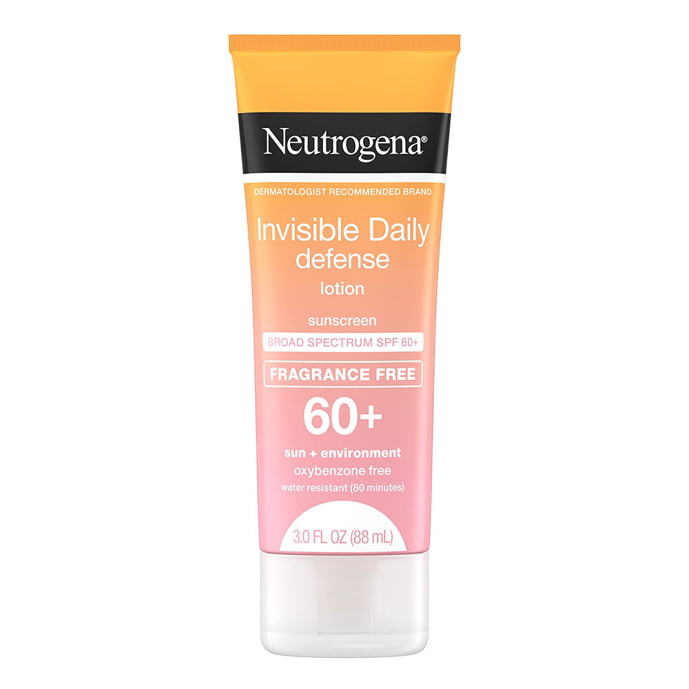 Neutrogena Invisible Daily Defense Fragrance-Free Sunscreen Lotion, Spf 60+, 3Oz