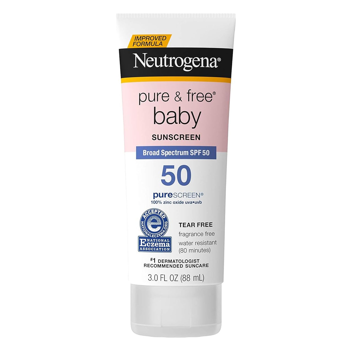 Neutrogena Pure & Free Baby Mineral Sunscreen Broad Spectrum Spf 50 - 3 Oz
