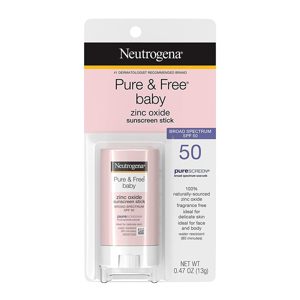 Neutrogena Pure & Free Baby Mineral Sunscreen Stick Spf 50 - 0.47 Oz