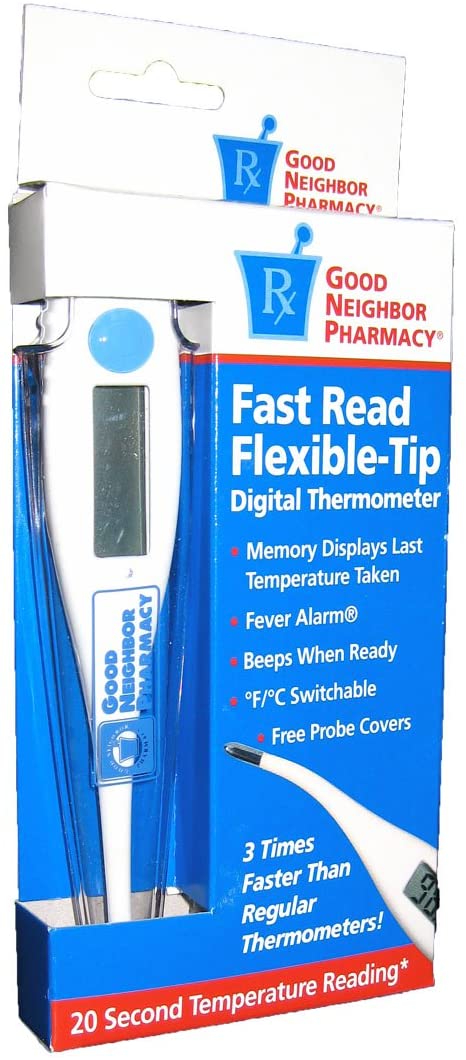 Gnp Digital Thermometer With Probe Covers. Fast Read, Flexible-Tip