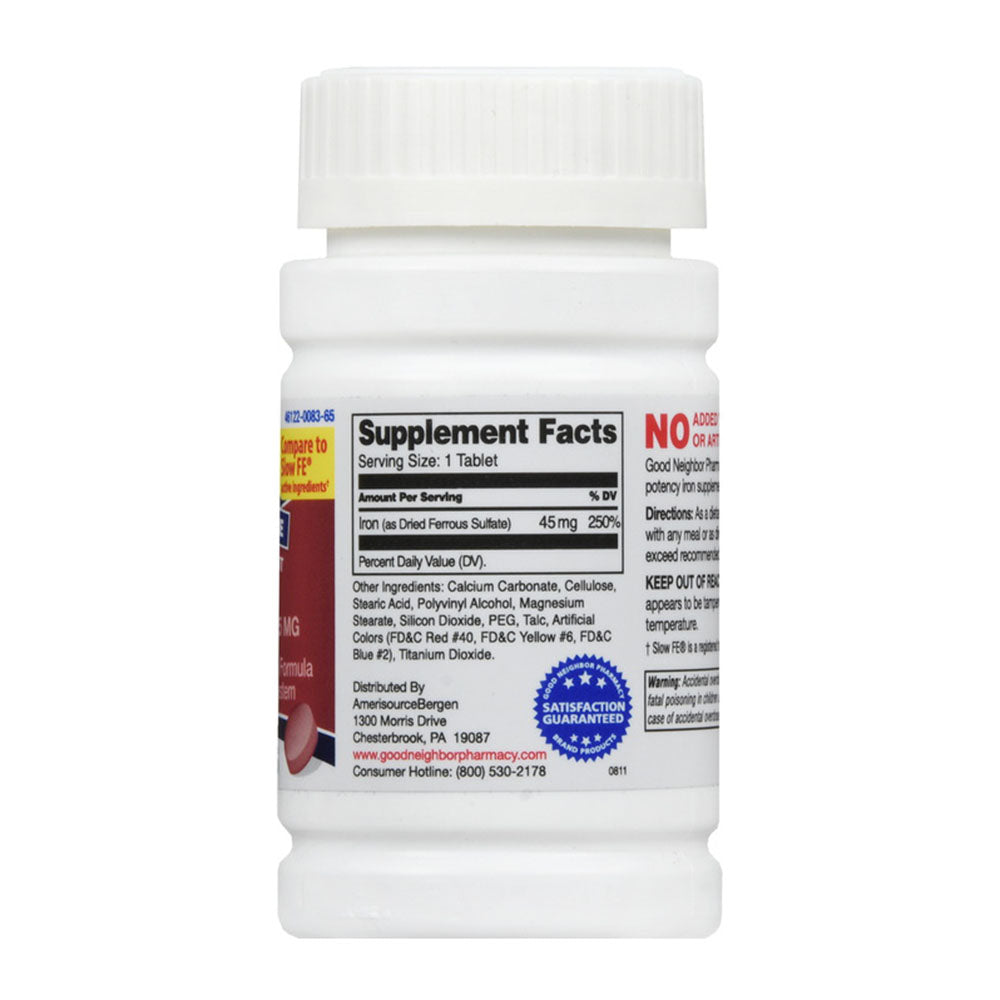 Gnp Iron Slow Release Tablets 45Mg, 30 Tablets