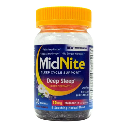 MidNite Deep Sleep Extra Strength, 10 Mg Melatonin Sleep Aid, 36 Ct
