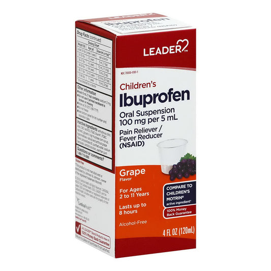 Leader Children's Ibuprofen Liquid Grape Flavor - 4 Oz