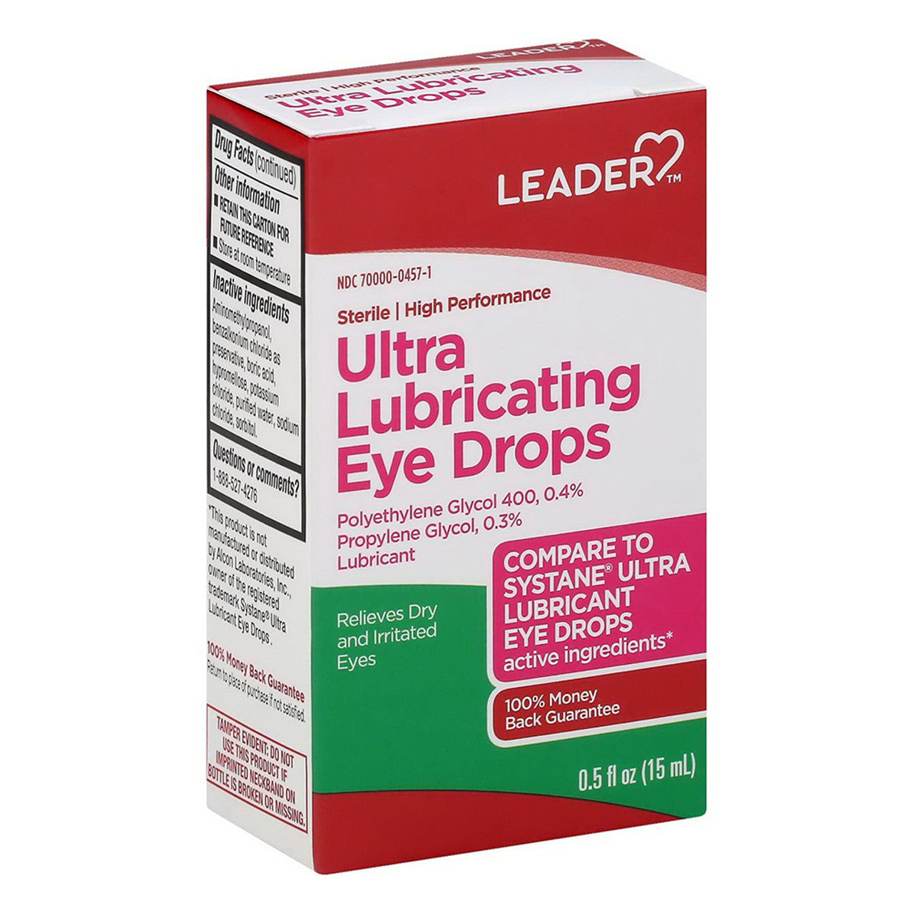Leader Eye Drops Ultra Lubricating Solution Drops - 0.5 Oz