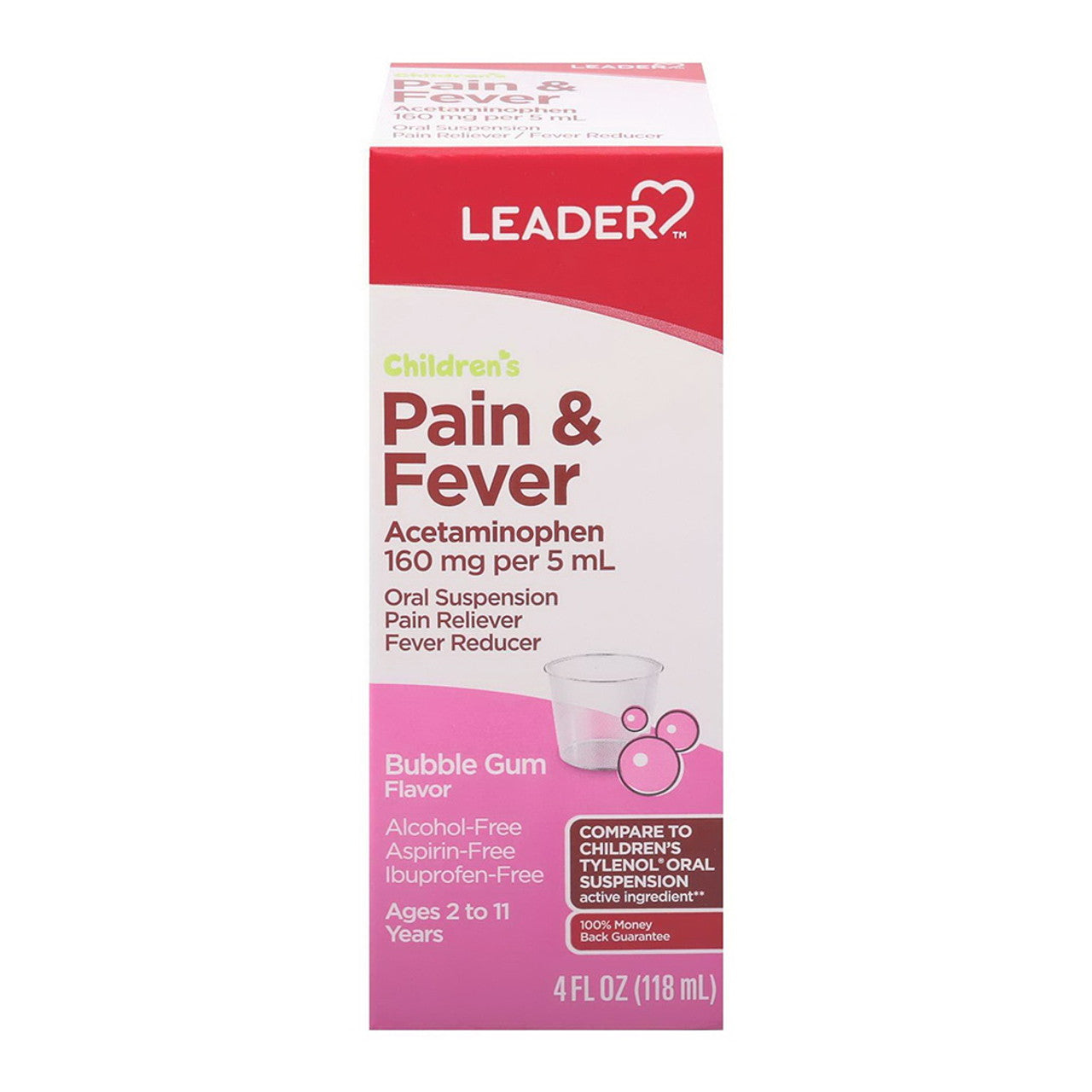 Leader Acetaminophen Pain And Fever Childrens Oral Suspension - 4 fl Oz