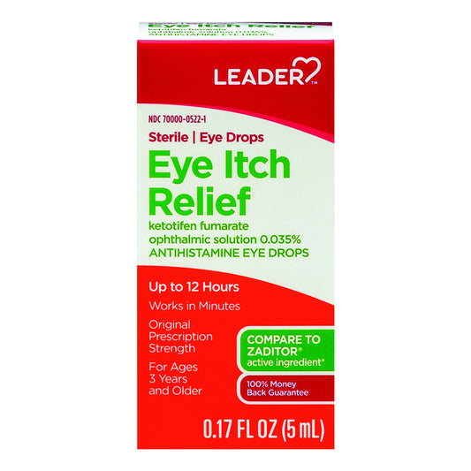 Leader Eye Drops Eye Itch Relief Sterile - 0.17 Oz